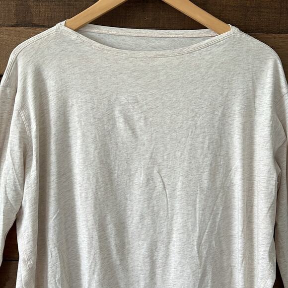 Lululemon Athletica Women's Back In Action Long Sleeve Heathered Dove Grey - Picture 4 of 9